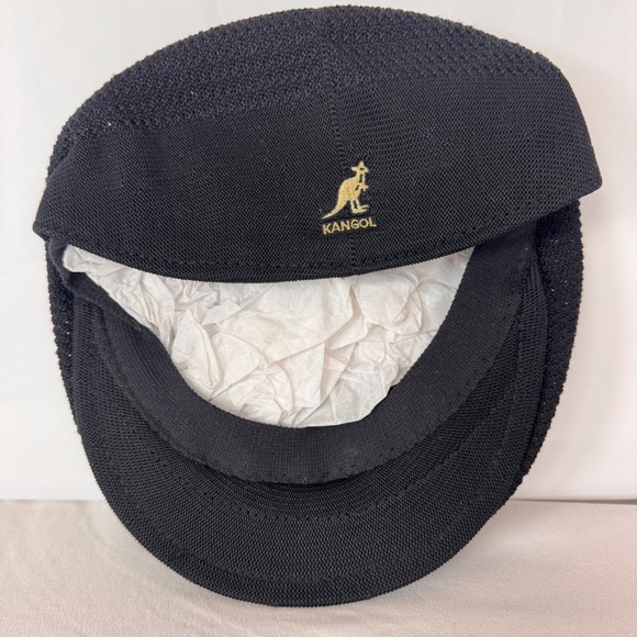 Kangol Tropic Ventair Cap Black XLarge Gatsby Flat Hat Men's - Picture 2 of 3